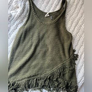 Anthropologie sweater tank M olive